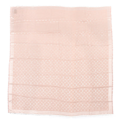 Louis Vuitton Silk Wool Monogram Shawl Rose 1 of 4