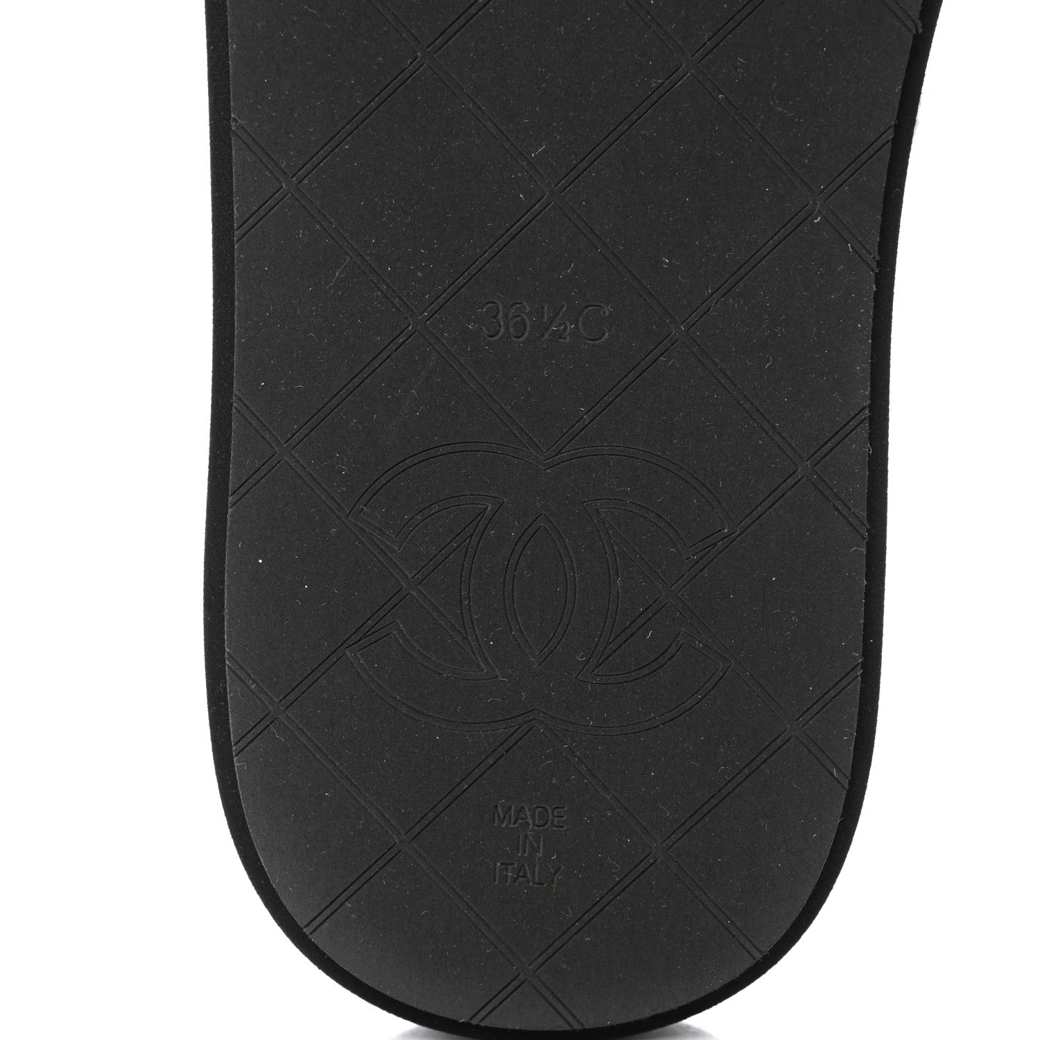 Chanel Lambskin Quilted Padded Charms Thong Sandals 36.5 Black 6 of 8