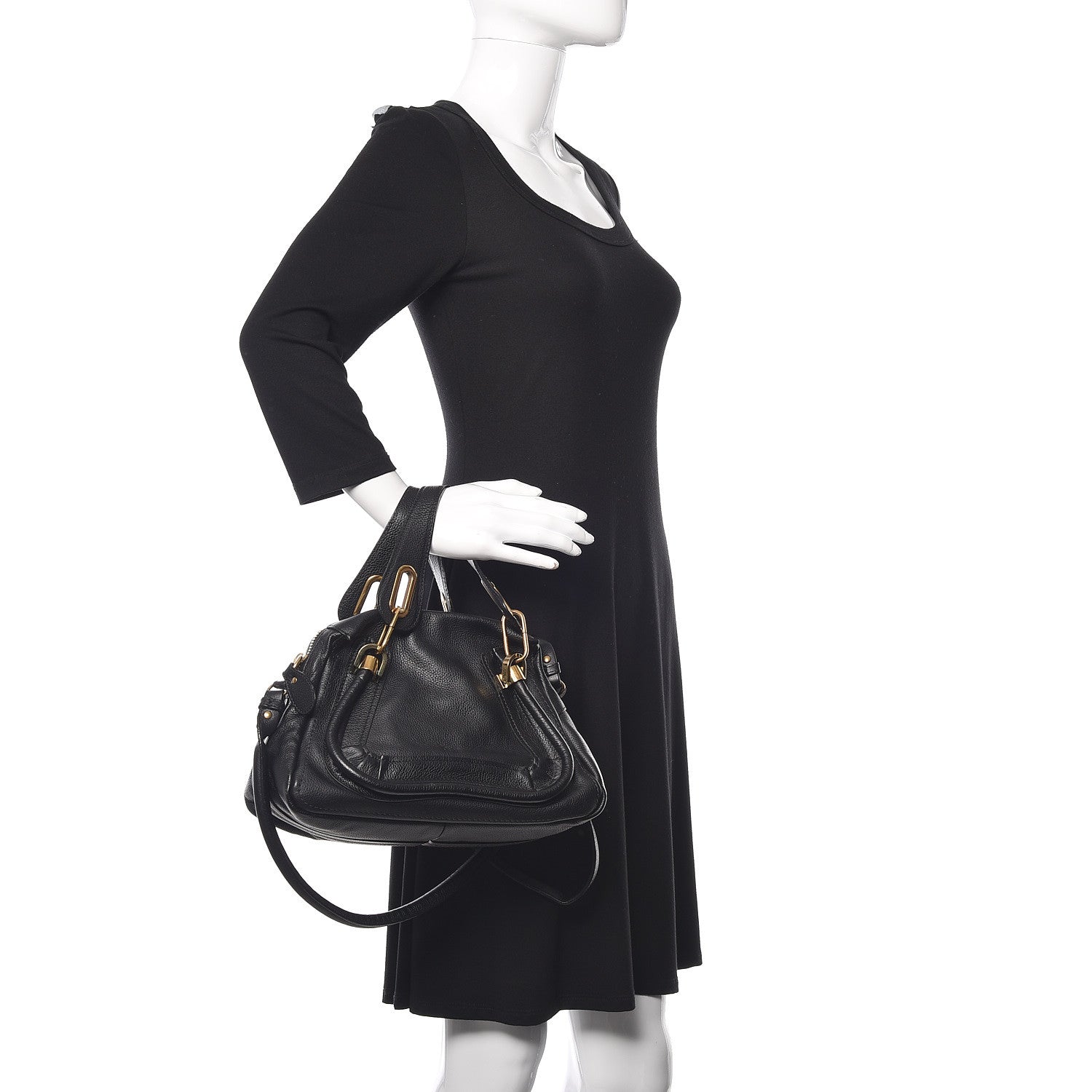 Chloe Calfskin Small Paraty Black 2 of 8