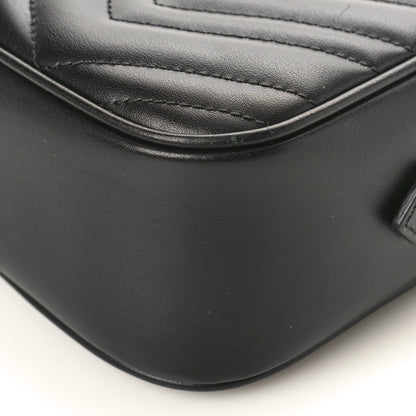 Gucci Calfskin Matelasse Monochrome Small GG Marmont Chain Shoulder Bag Black 7 of 7