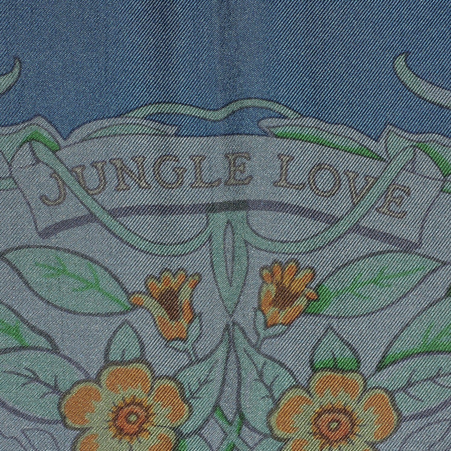 Hermes Silk Dip Dye Jungle Love Scarf 90 Gris Fer Vert Cypres Tabac 5 of 8