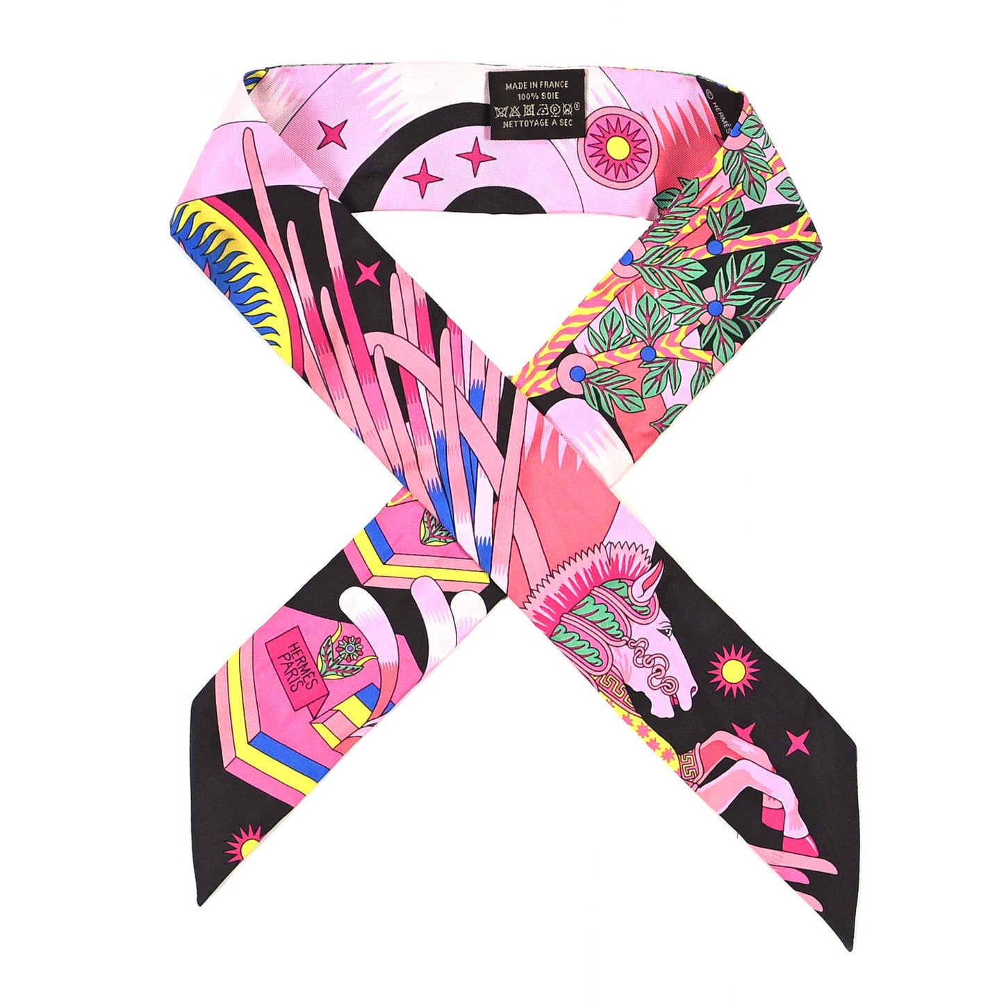 Silk La Source de Pegase Twilly Ebene Rose Vif Jaune Vif