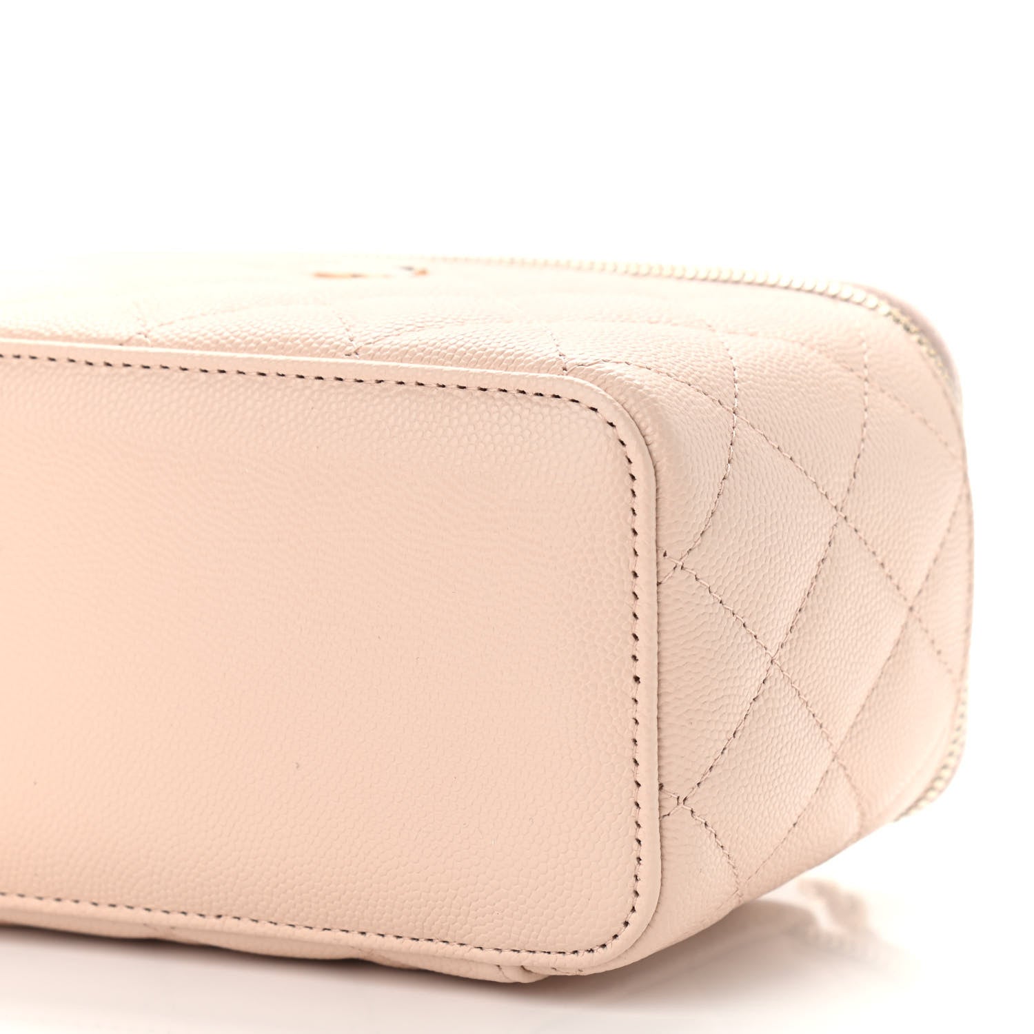 Chanel Caviar Quilted Small Vanity Case With Chain Light Beige 9 of 9
