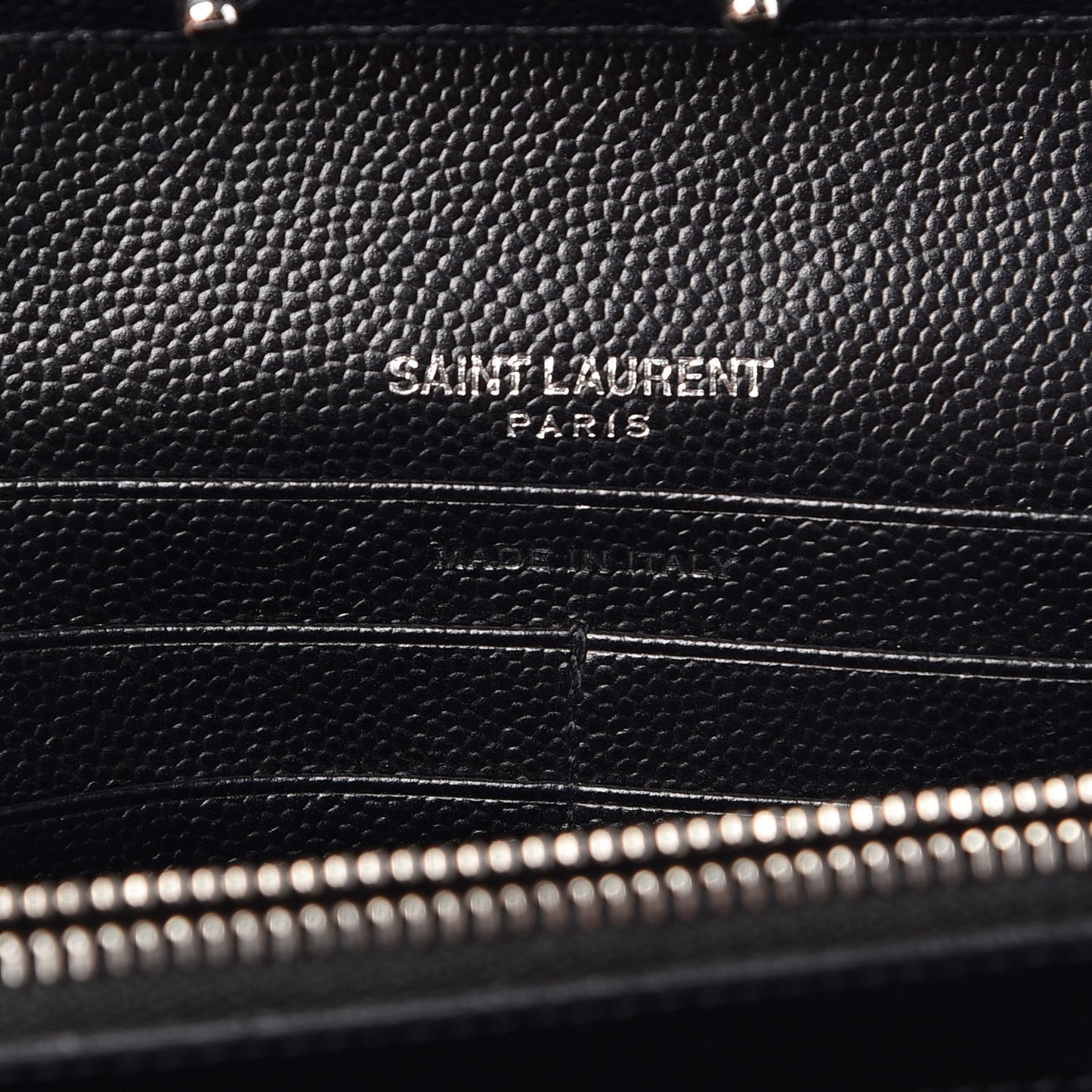 Grain De Poudre Matelasse Chevron Monogram Chain Wallet Black