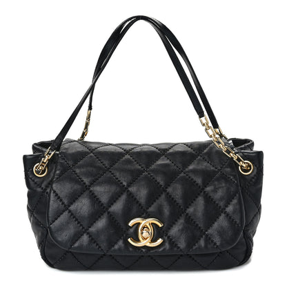 Chanel Calfskin Quilted Retro Chain Flap Black 1 of 11