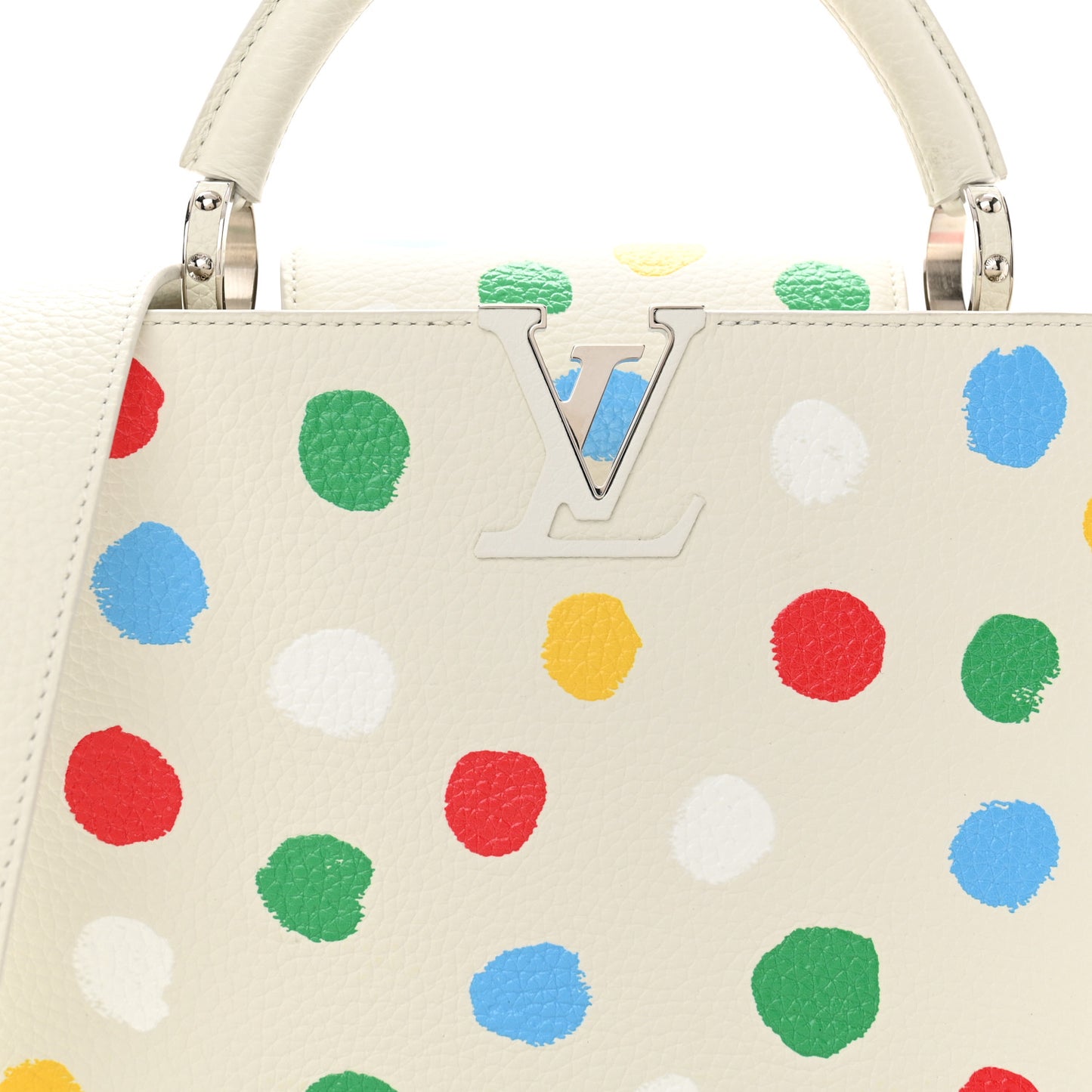 LV X YK Taurillon Capucines BB White