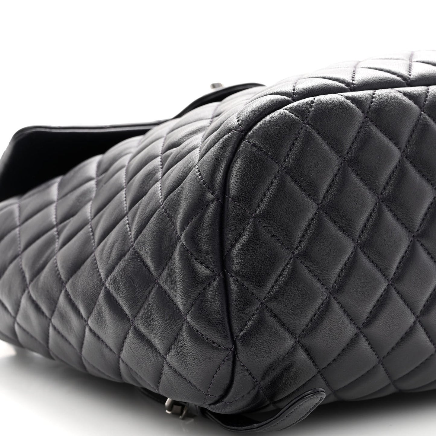 Calfskin Quilted Large Urban Spirit Backpack Dark Purple