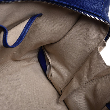 Alexander McQueen Pebbled Calfskin Large Skull Padlock Zip Around Tote Ultramarine 8 of 9
