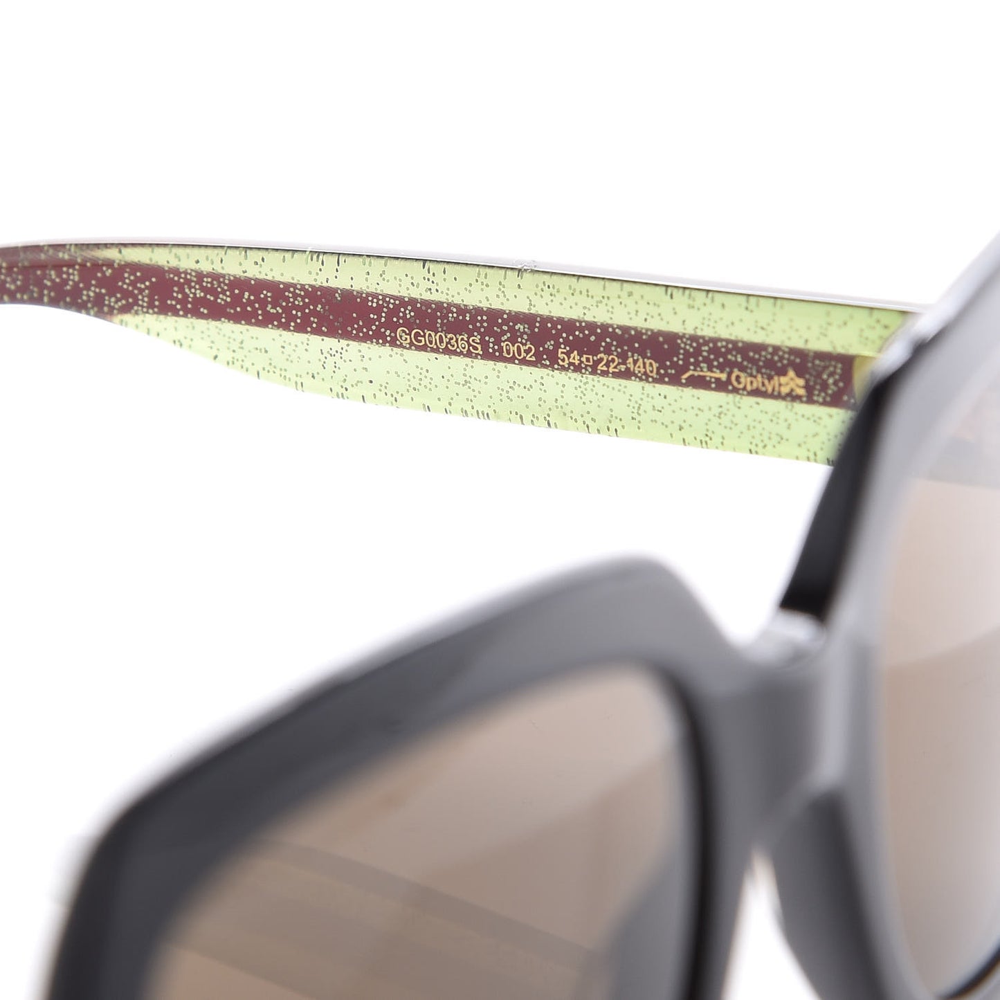 Oversize Square Web GG 0036S Sunglasses Black