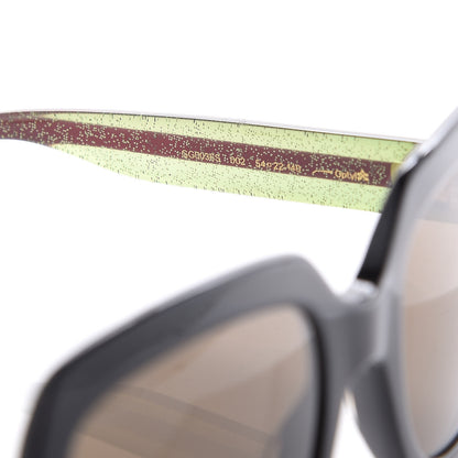 Gucci Oversize Square Web GG 0036S Sunglasses Black 6 of 7