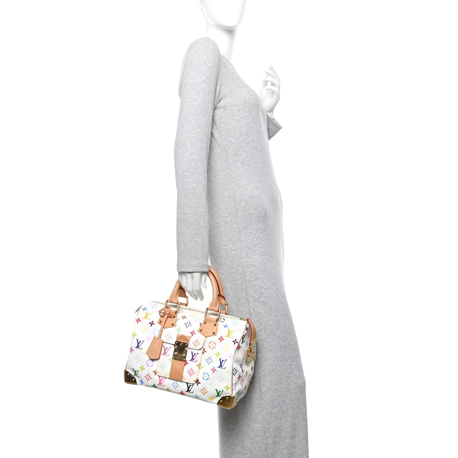 Louis Vuitton Monogram Multicolor Speedy 30 White 2 of 9