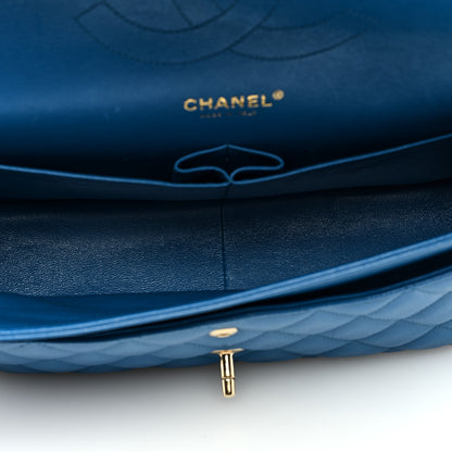 Chanel Caviar Quilted Jumbo Double Flap Blue 5 of 10