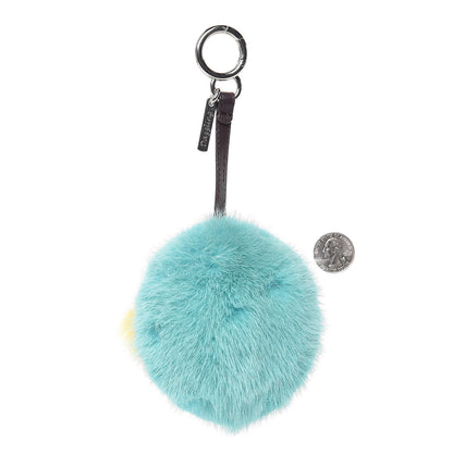 Fendi Shiny Nappa Mink Fox Fur Crystal QuTweet Dazzling Bag Bug Charm Bordeaux Seashell Multicolor 2 of 4