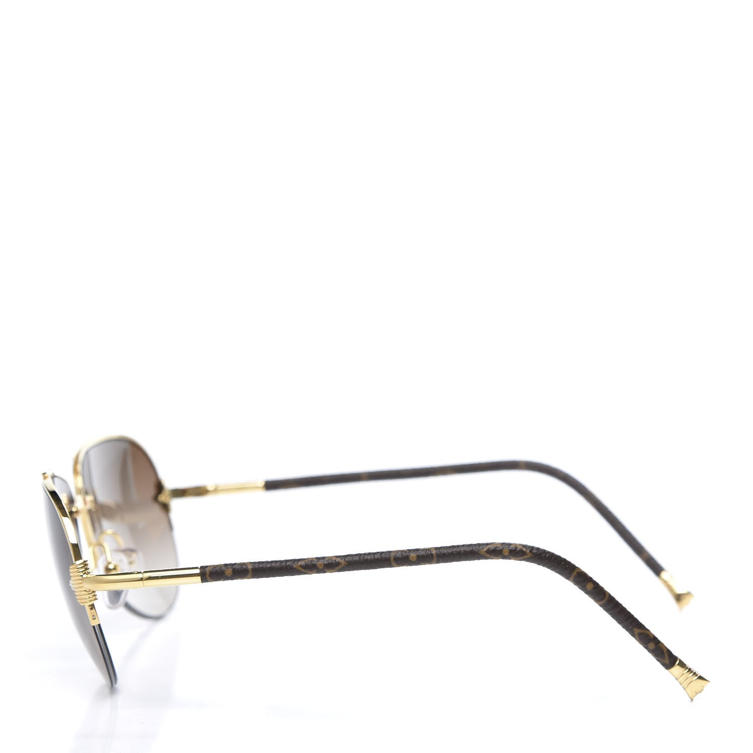 Louis Vuitton Monogram Petite Viola Pilote Aviator Sunglasses Z0571U Brown 3 of 8