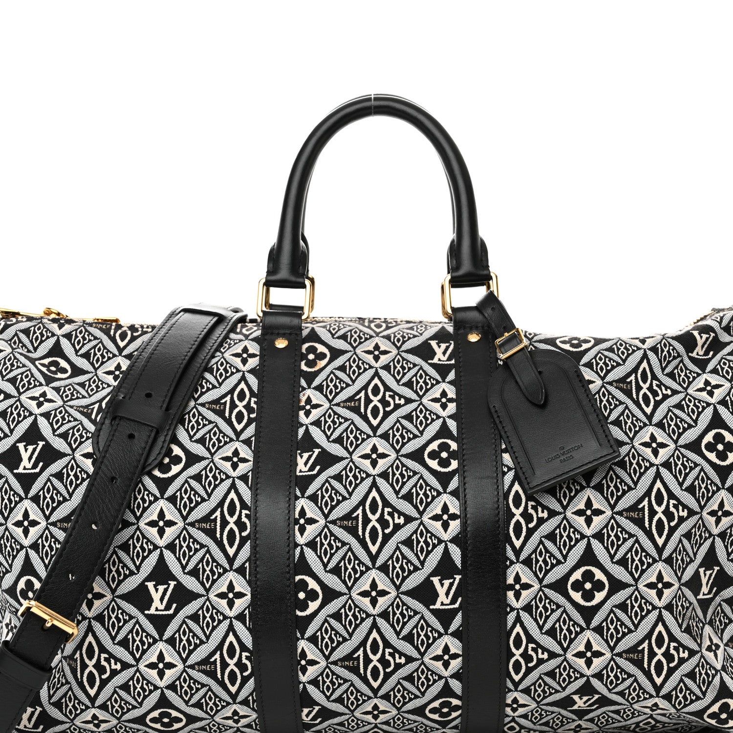 Louis Vuitton Jacquard Since 1854 Keepall Bandouliere 45 Grey 8 of 12