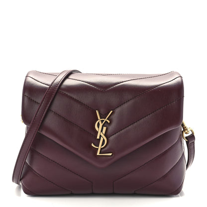 Saint Laurent Calfskin Y Quilted Monogram Toy Loulou Monogram Crossbody Bag Rouge Legion 1 of 13
