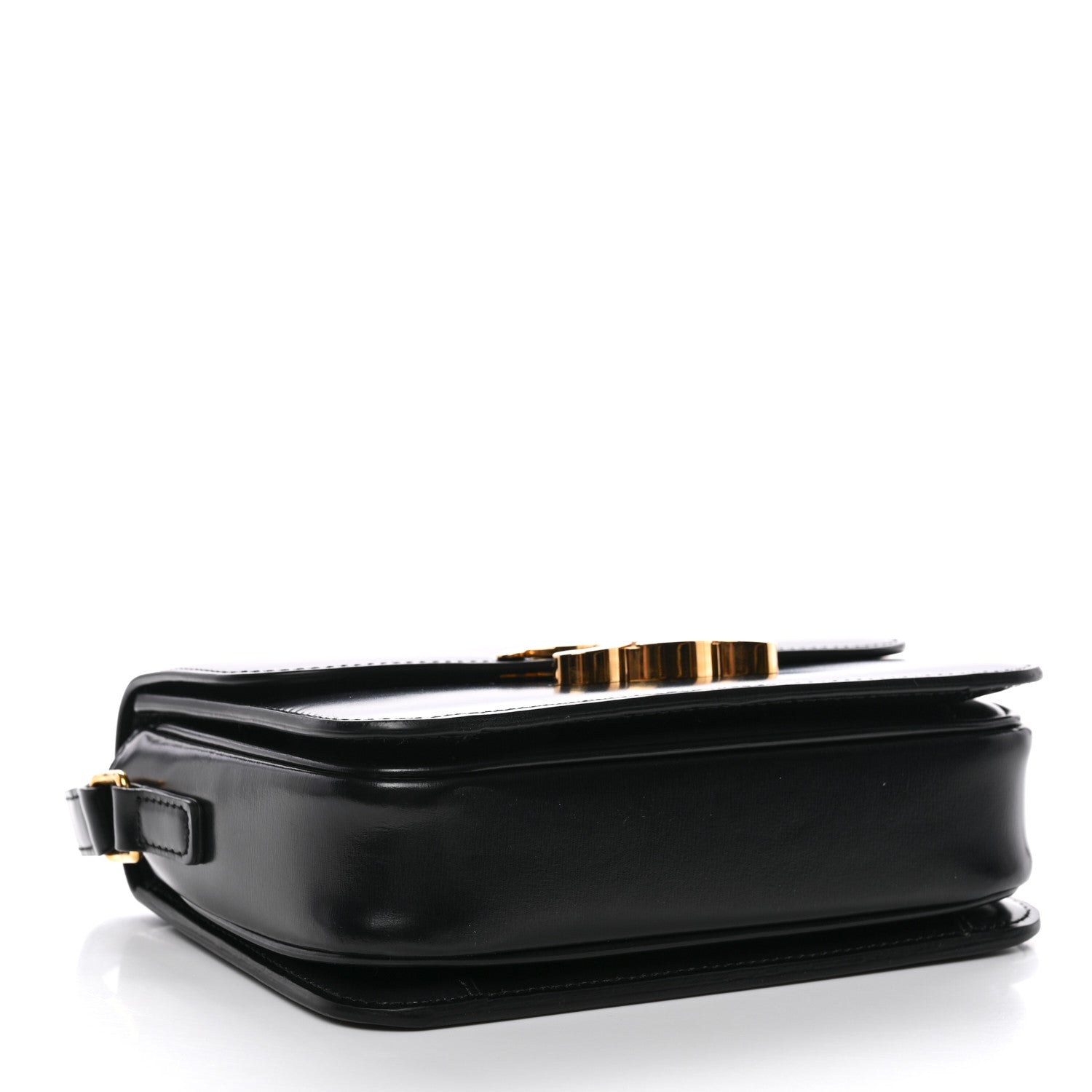 Celine Shiny Calfskin Teen Triomphe Black 4 of 10