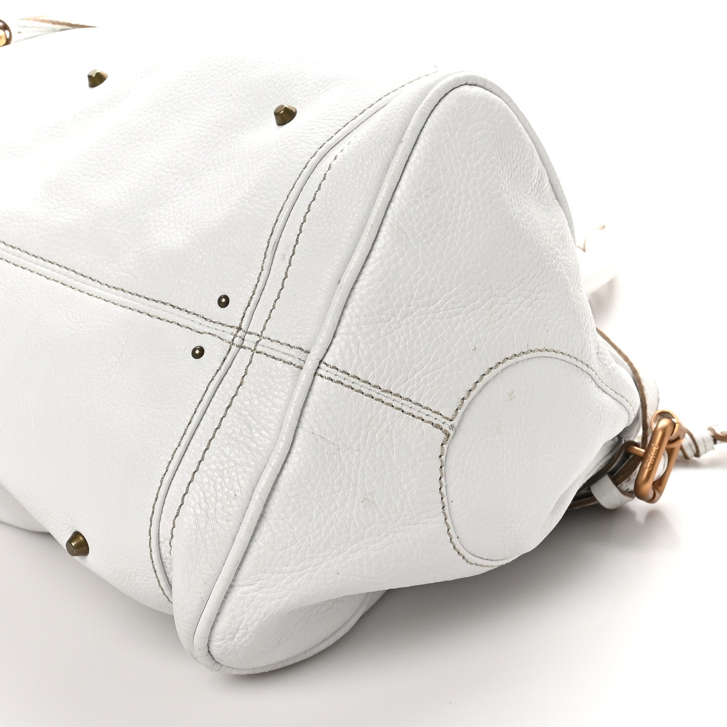 Chloe Calfskin Medium Paddington Satchel White 10 of 12