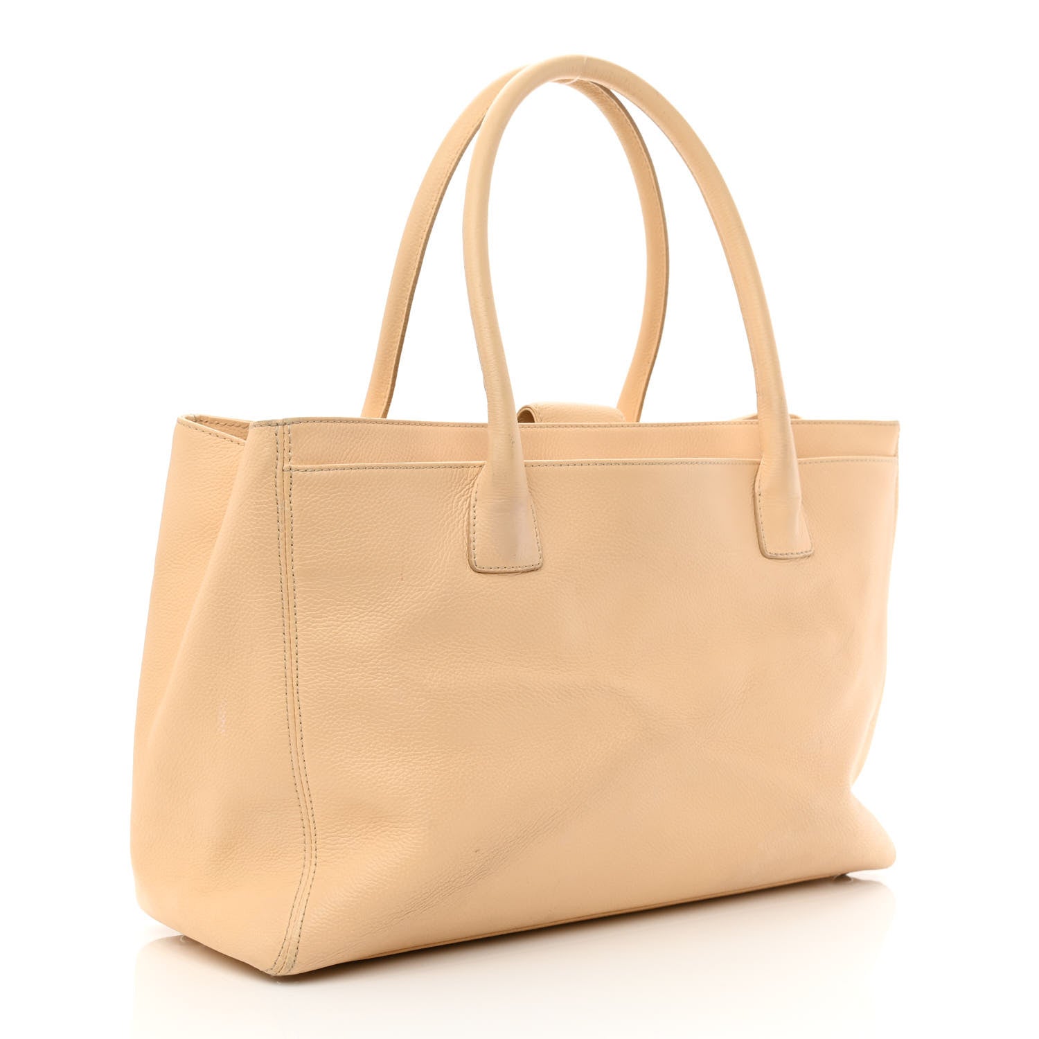 Chanel Calfskin Cerf Executive Shopper Tote Beige Clair 3 of 15