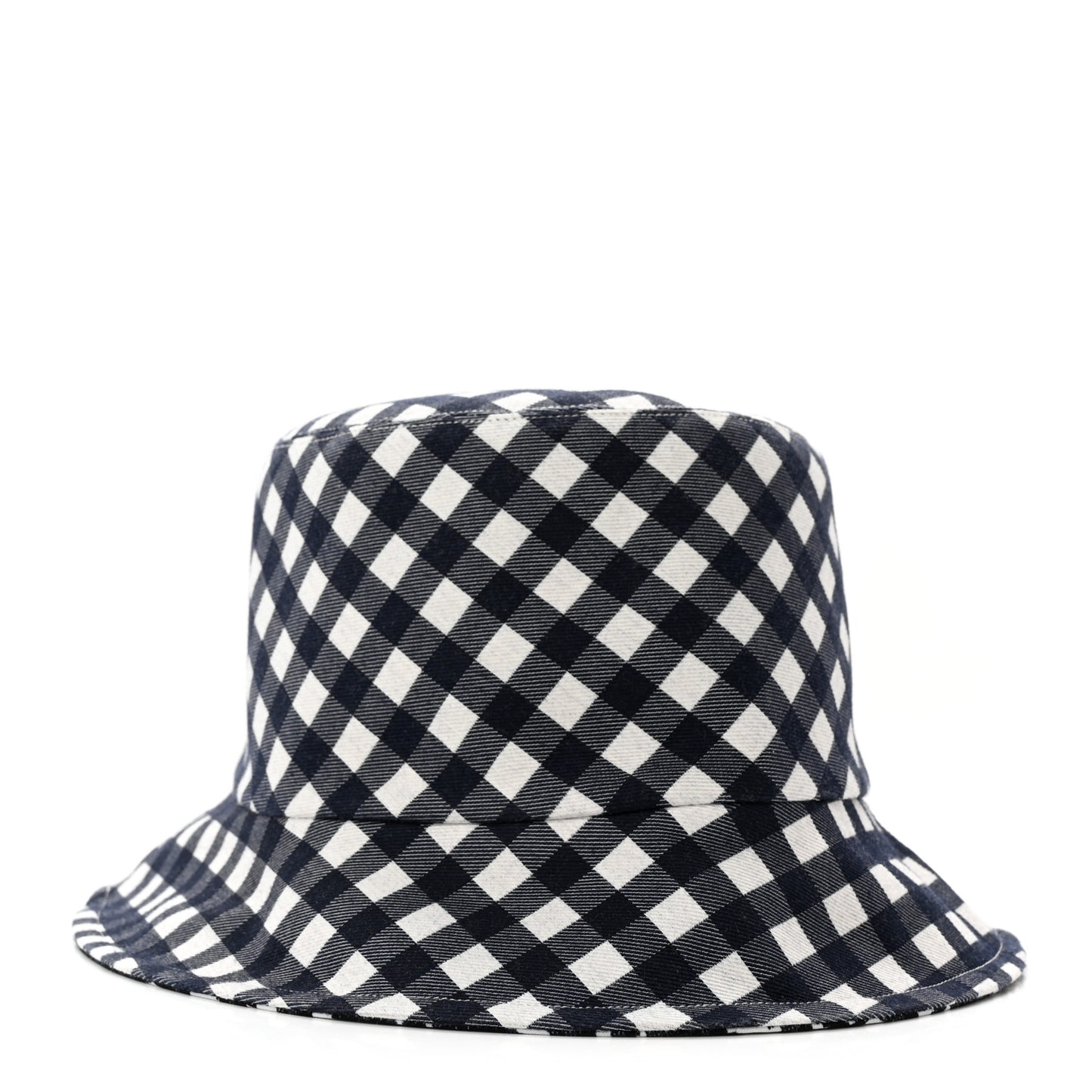 Gingham Reversible Teddy-D Brim Bucket Hat 58 Black White