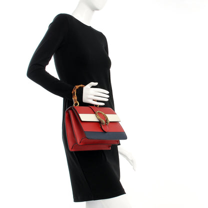 Gucci Calfskin Bamboo Web Medium Dionysus Top Handle Bag Red White Blue 3 of 8