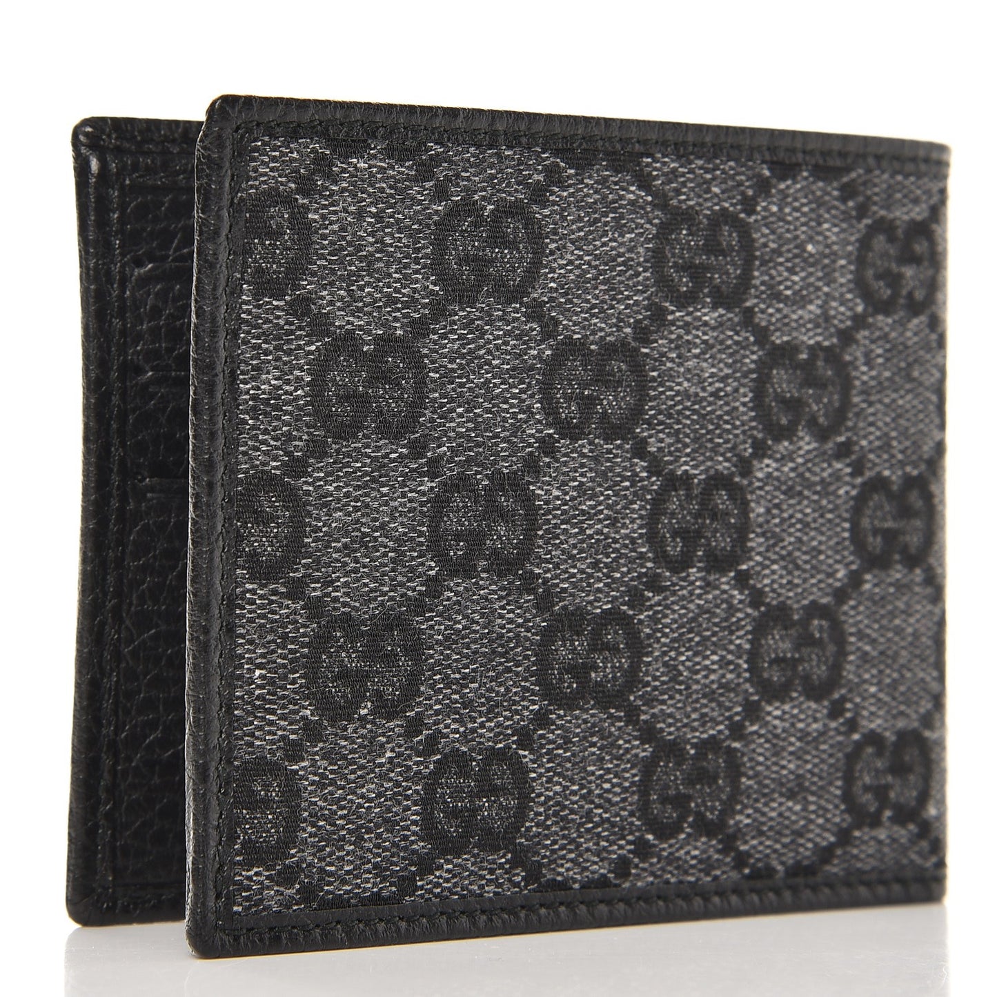 Denim Monogram Bi-Fold Wallet Black
