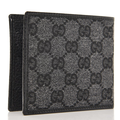 Gucci Denim Monogram Bi-Fold Wallet Black 3 of 8