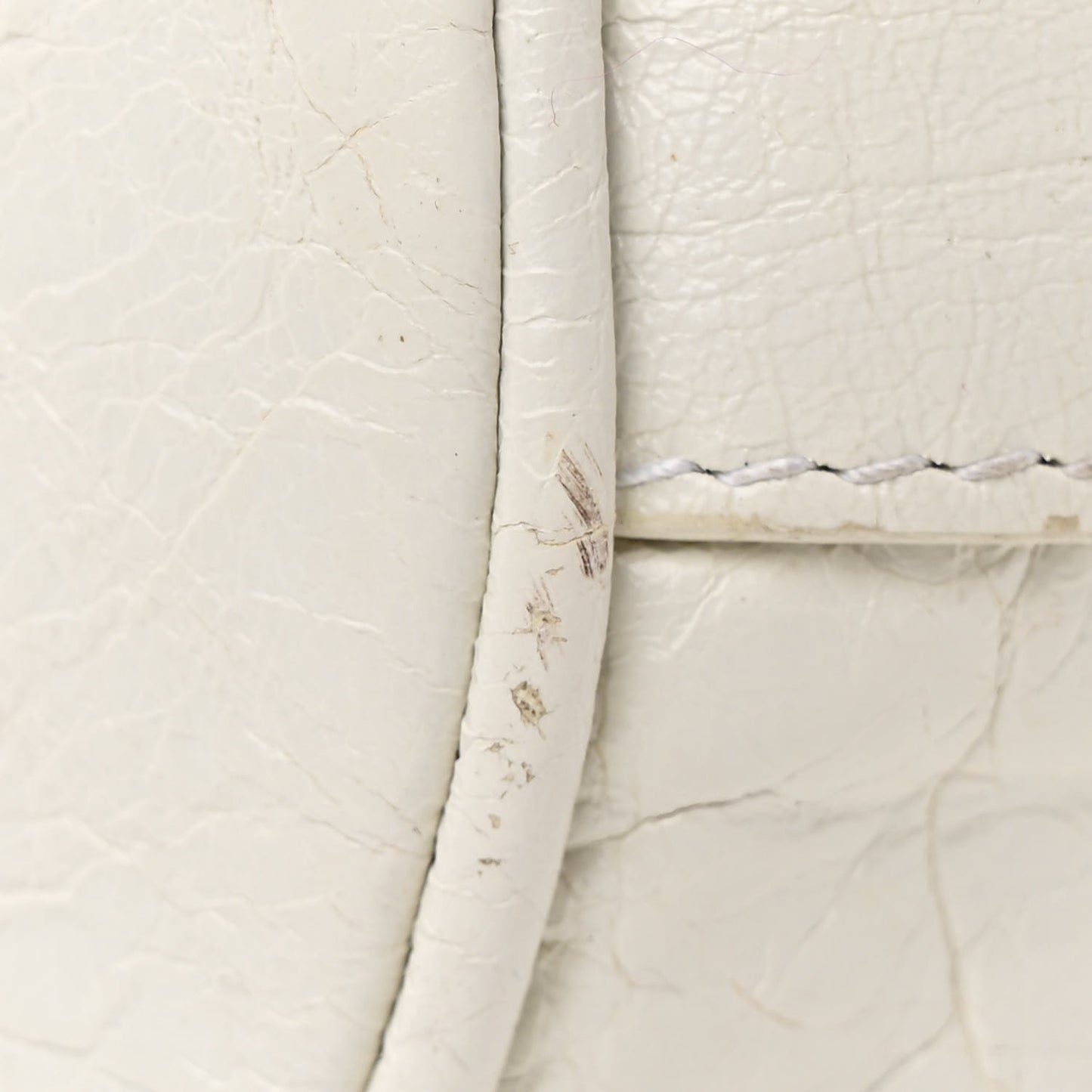 Agneau Arena Le Cagole Bucket Bag XS Optic White