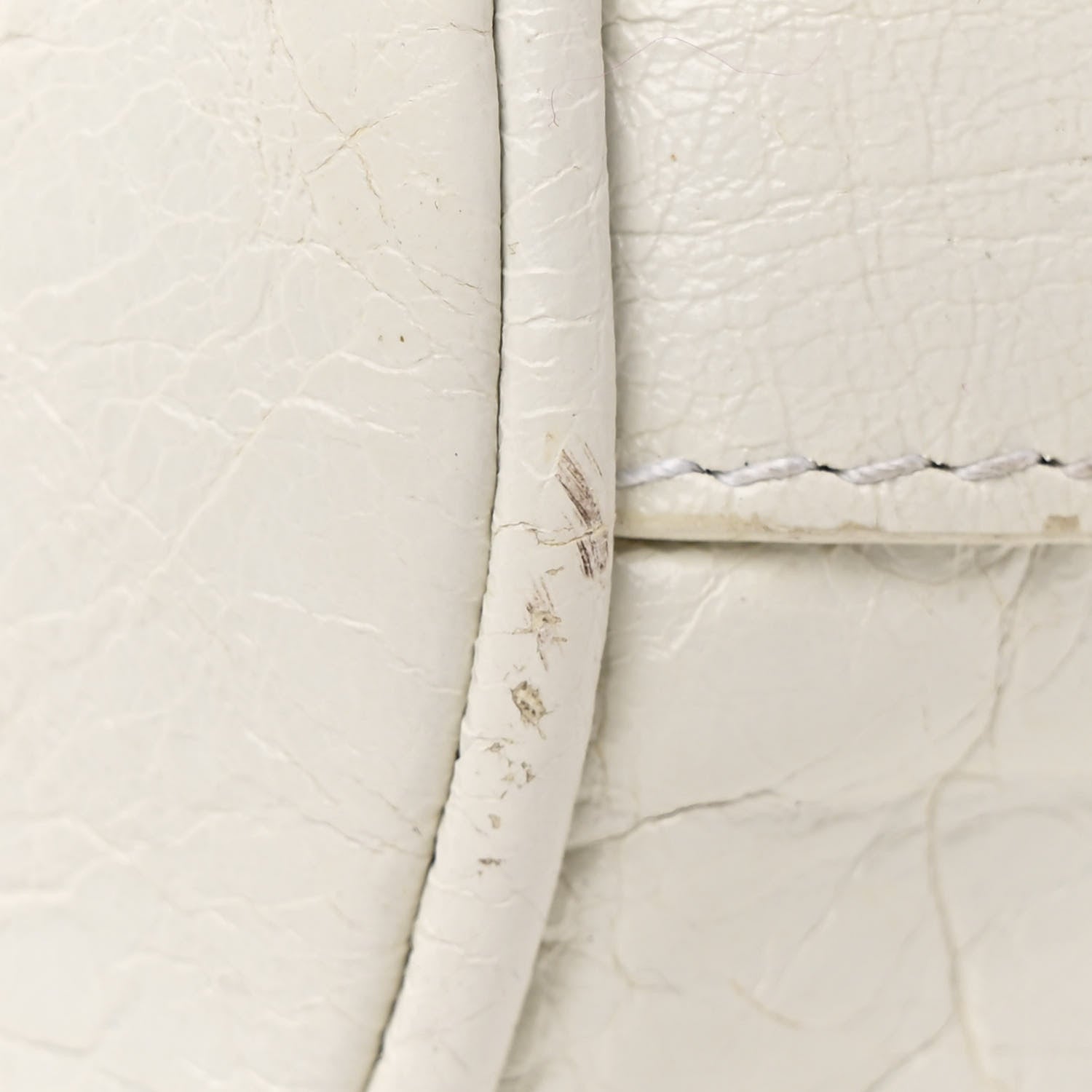 Balenciaga Agneau Arena Le Cagole Bucket Bag XS Optic White 13 of 17