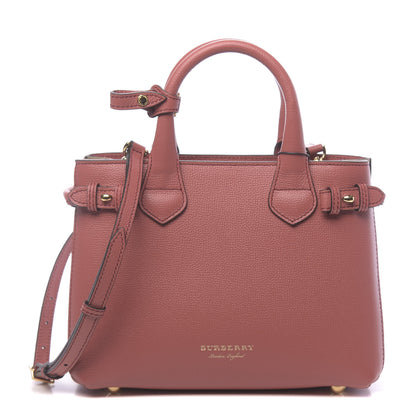 Burberry Grainy Calfskin House Check Small Banner Tote Cinnamon Red 1 of 11