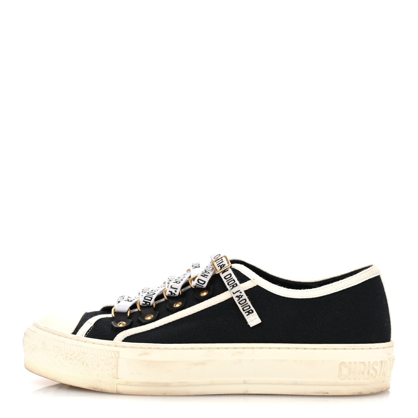 Canvas Walk'N'Dior Low Top Sneakers 36.5 Black