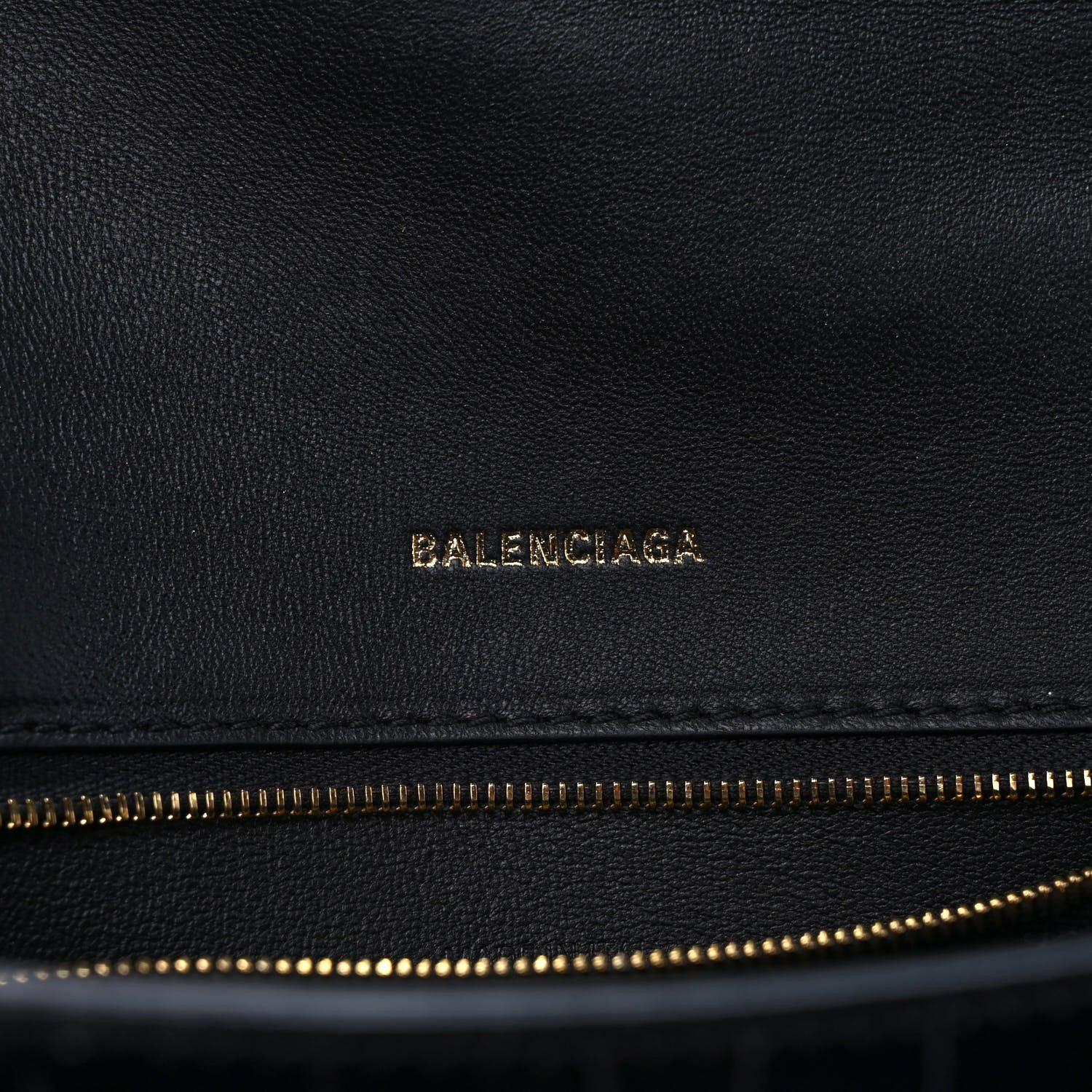 Balenciaga Shiny Calfskin Crocodile Embossed Small Hourglass Top Handle Bag Black 5 of 9