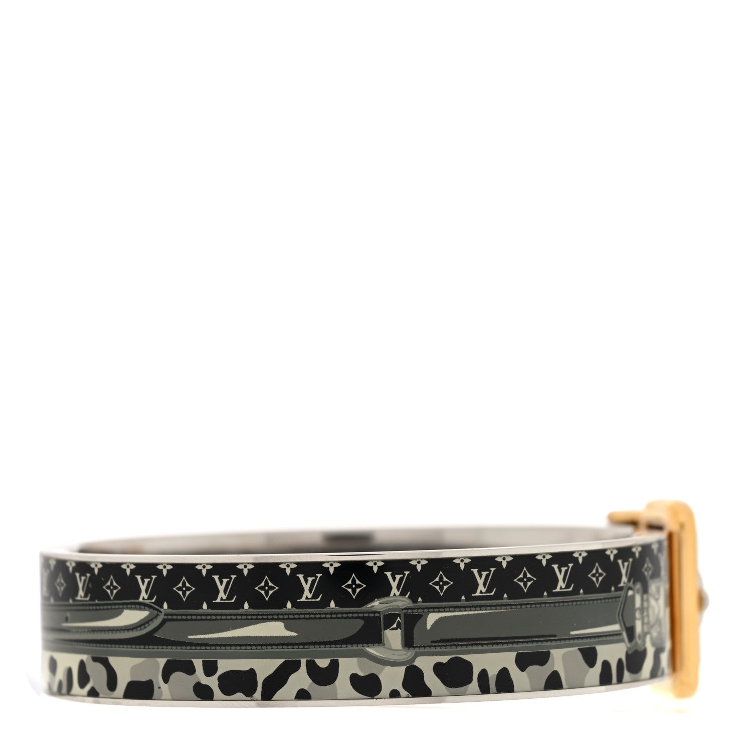 Louis Vuitton Metal Enamel Confidential Bangle Bracelet M 3 of 5