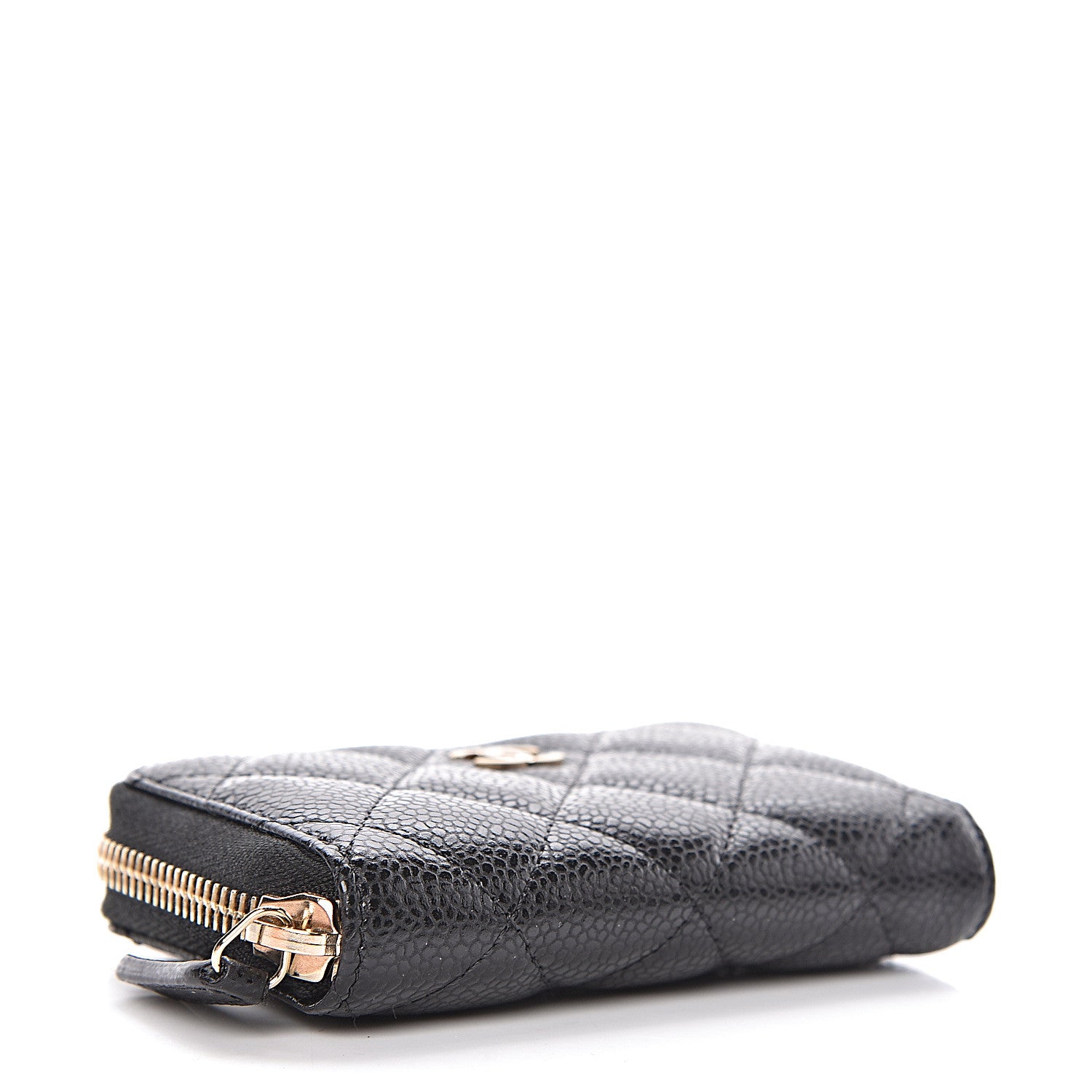 Chanel Caviar Quilted Zip Coin Purse Black 4 of 8