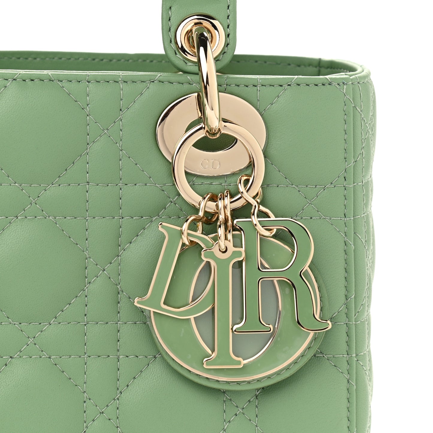 Lambskin Cannage Small My ABCDior Lady Dior Green