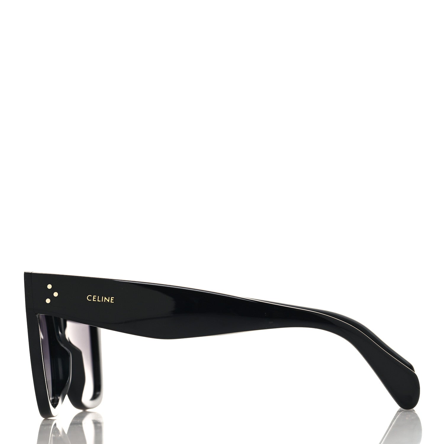 Celine Acetate Polarized Sunglasses CL4004IN Black 3 of 7