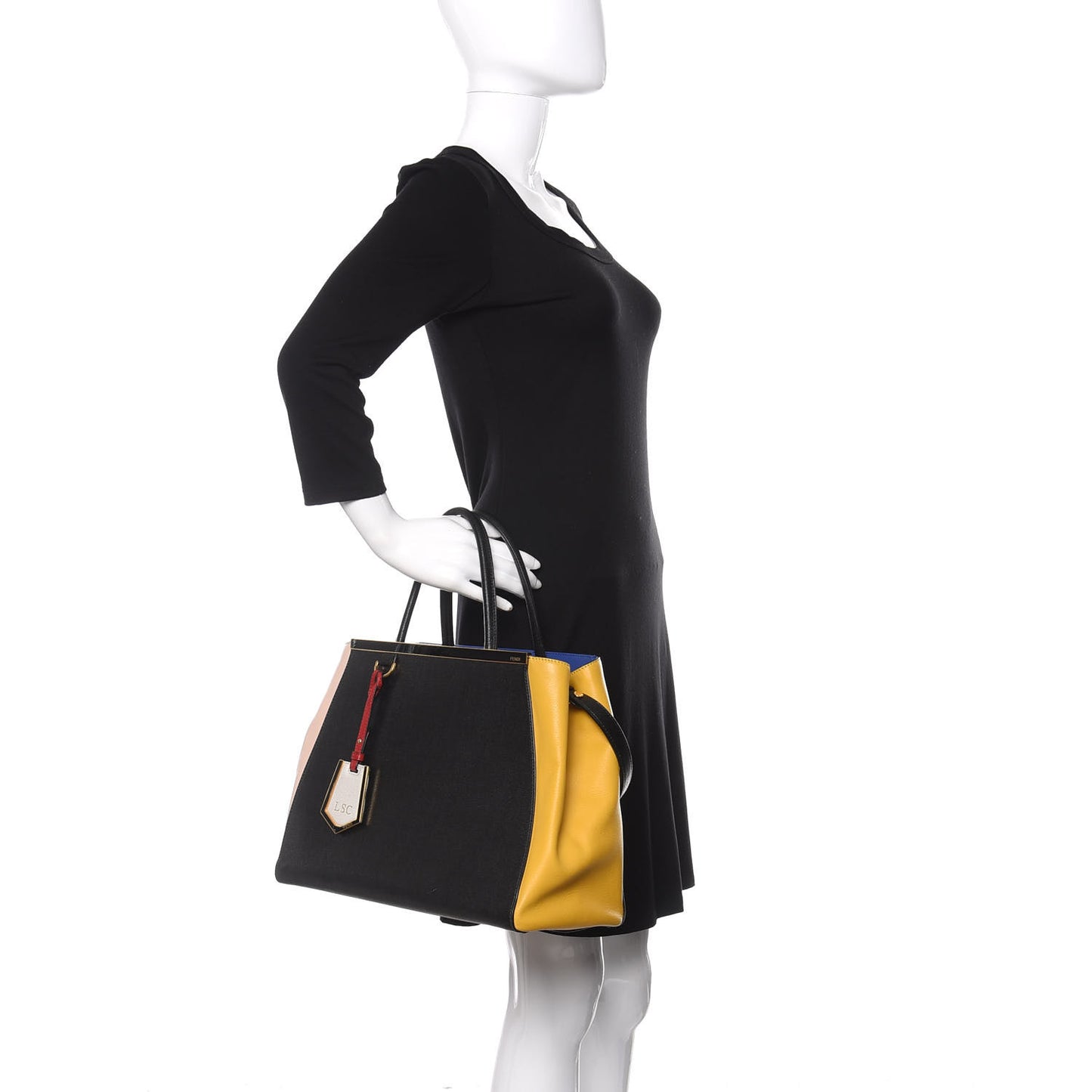 Vitello Elite Bi-Color Regular 2Jours Tote Black