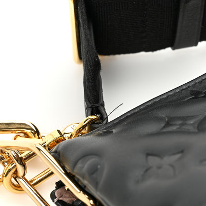 Louis Vuitton Lambskin Embossed Monogram Coussin PM Black 15 of 15
