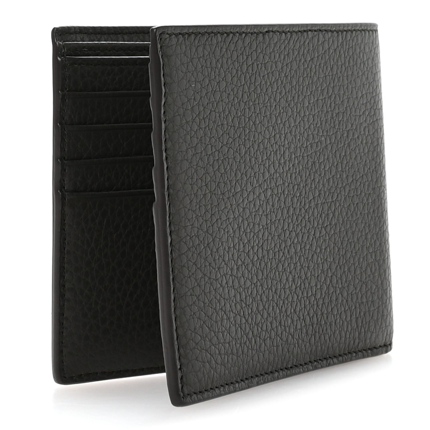 Calfskin Cassandre Bi-Fold Wallet Grey