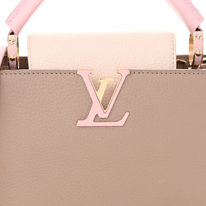 Louis Vuitton Taurillon Capucines BB Galet Creme Rose 7 of 9