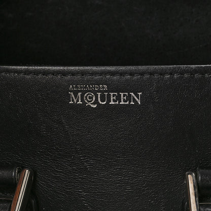Alexander McQueen Soft Calfskin Small Enamel Plate Heroine Powder Black 6 of 10