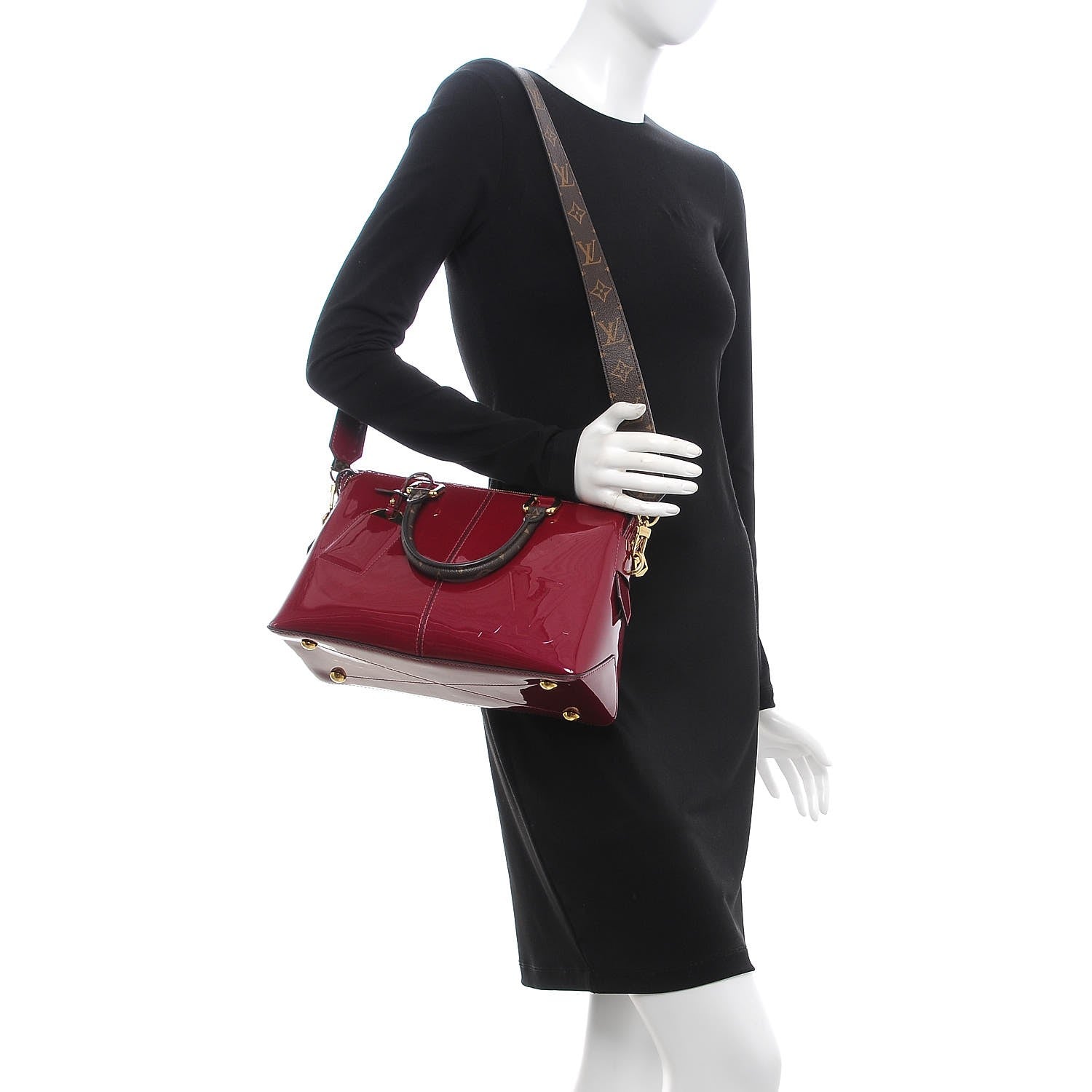Louis Vuitton Patent Calfskin Miroir Tote Magenta 2 of 11
