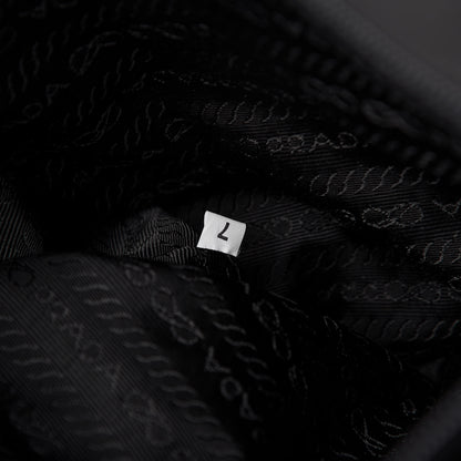 Prada Tessuto Nylon Impunture Chain Shopping Tote Black 9 of 10