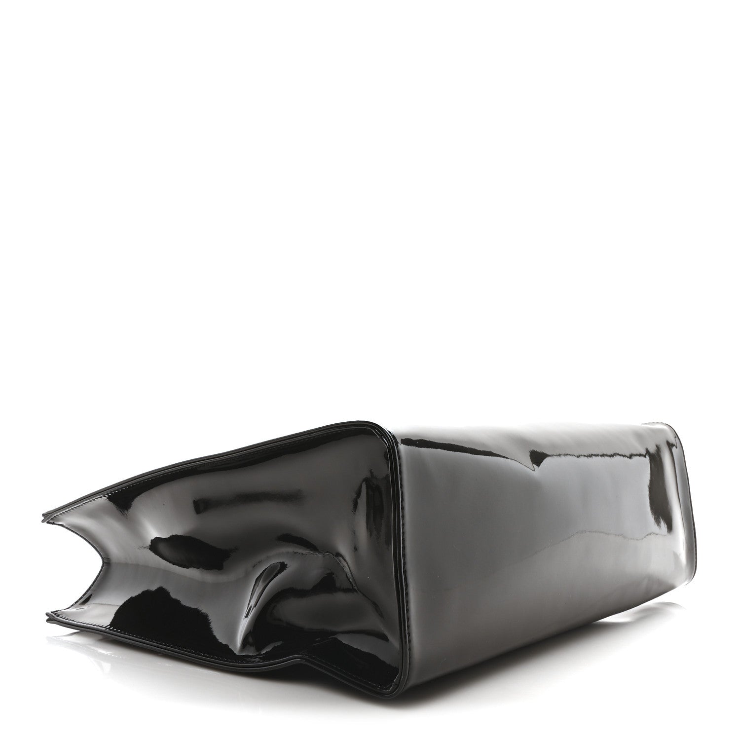 Telfar Patent Vegan Leather Medium Shopping Bag Black 4 of 10