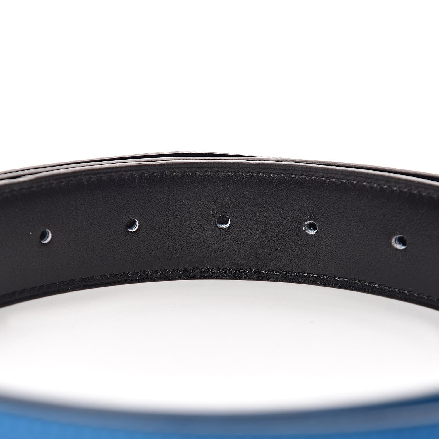Hermes Box Togo 32mm Belt Strap 110 Black Bleu Zanzibar 5 of 6