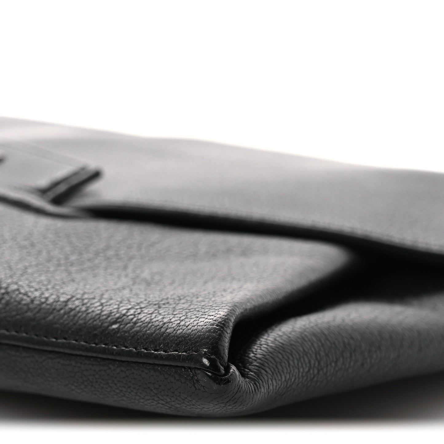 Sugar Goatskin Medium Antigona Envelope Clutch Black Black