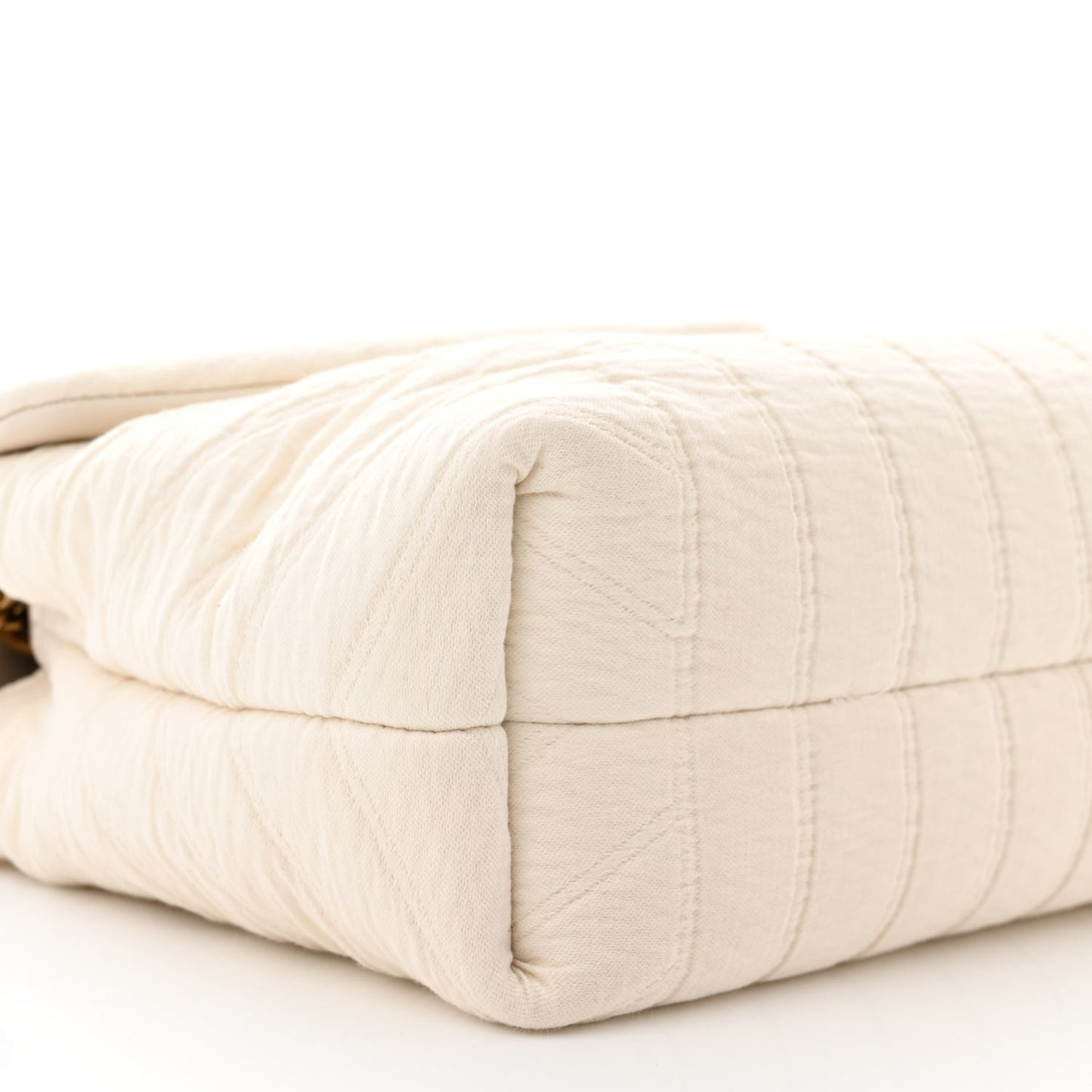 Cotton Gauze Y Quilted Monogram Small Loulou Chain Satchel Vanilla Ice