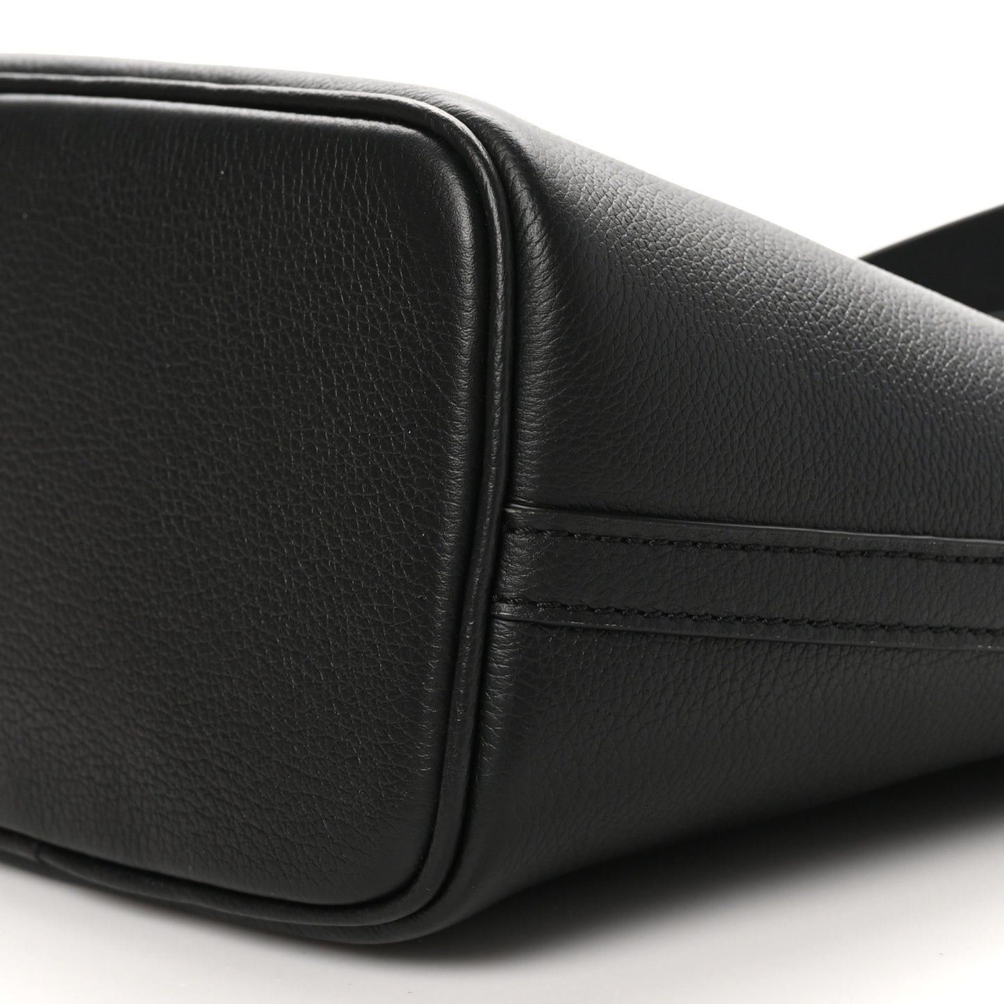 Calfskin Lock and Walk Bucket Black