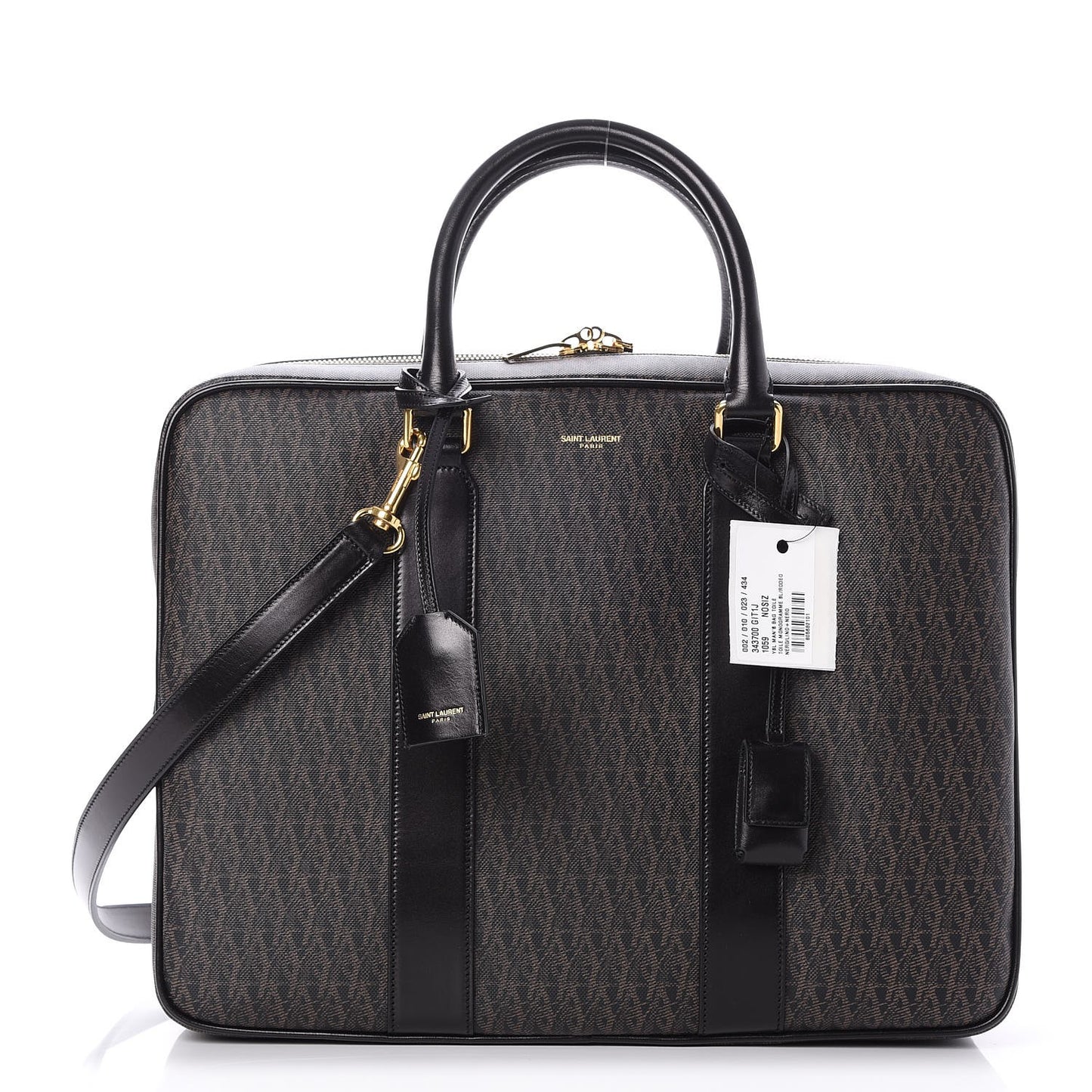 Toile Classic Monogram Rodeo Briefcase Black