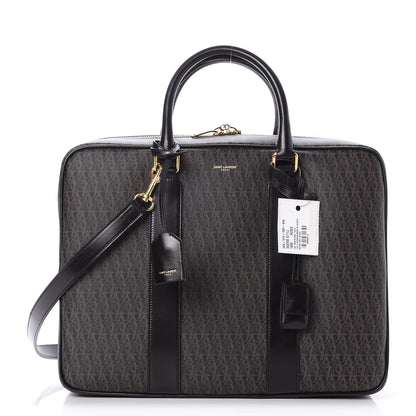 Saint Laurent Toile Classic Monogram Rodeo Briefcase Black 1 of 7